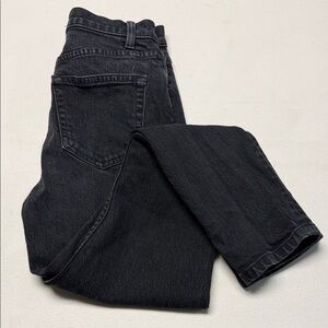 Reformation Serena High Skinny Crop Black Jeans